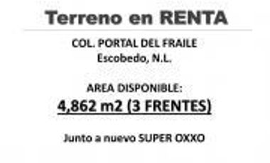 Terreno COMERCIAL junto OXXO SUPER Todo o Partes (1,000 a 4,862 m2) Escobedo