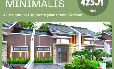 Hunian minimalis free desain SEMI FURNISH strategis datar