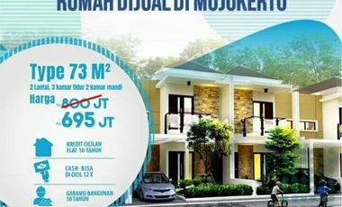Rumah 2 lantai Mojokerto dengan discount 100 juta