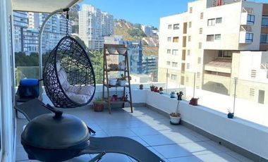 Departamento arriendo 2 dormitorio Viña del Mar Vista al mar