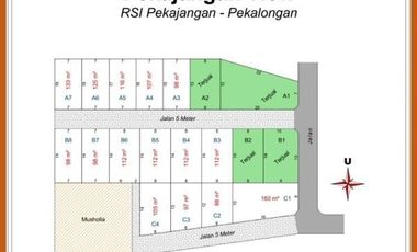 Kavling Dekat SMAN 1 Kedungwuni; Siteplan Standar Perumahan, SHM Aman