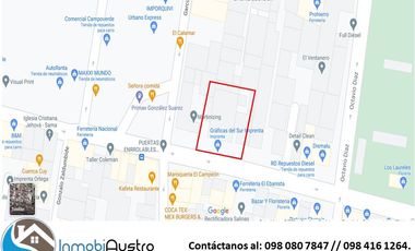 Venta de Terreno Comercial en la Av. Gonzalez Suarez