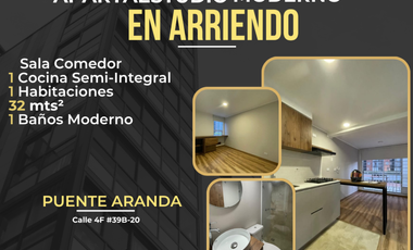 apartaestudio en arriendo en puente aranda. Cod A111