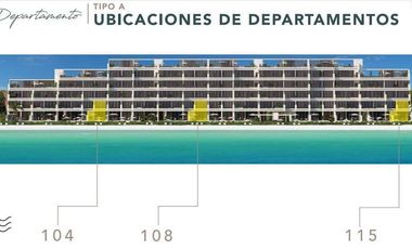 TURENA Departamentos modelo A de 3 recámaras en venta, Telchac Puerto Yucatán