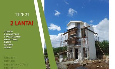 Tipe 31/63 2 Lantai Rumah 5 Menit ke UNIKAMA Bisa KPR 2KT