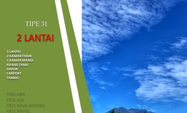 Tipe 31/63 2 Lantai Rumah 5 Menit ke UNIKAMA Bisa KPR 2KT