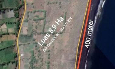 Tanah Pinggir Pantai Langsung Laut Lepas. Cocok untuk Tambak