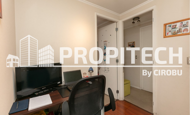 VENTA DEPARTAMENTO 2 DORMITORIOS 2 BAÑOS + ESTACIONAMIENTO + BODEGA, PISO 11, METRO SAN MIGUEL.