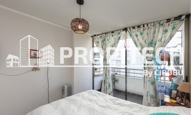 VENTA DEPARTAMENTO 2 DORMITORIOS 2 BAÑOS + ESTACIONAMIENTO + BODEGA, PISO 11, METRO SAN MIGUEL.
