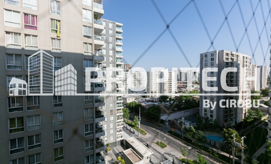 VENTA DEPARTAMENTO 2 DORMITORIOS 2 BAÑOS + ESTACIONAMIENTO + BODEGA, PISO 11, METRO SAN MIGUEL.