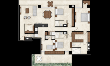 Departamento en Venta Mérida, Zaguán, Santa Gertrudis Copo ( Modelo Santa Ana)