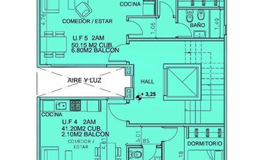 Departamento de 2 ambientes de pozo