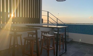 Departamento amueblado, PRECIO REDUCIDO, pool bar, alberca infinity, gimnasio