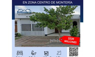 SE VENDE CASA EN LA ZONA CENTRO DE MONTERIA