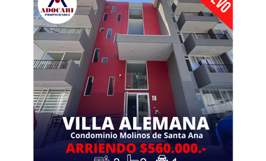 VILLA ALEMANA / MOLINOS DE SANTA ANA / DEPTO NUEVO 3D 2B 1E