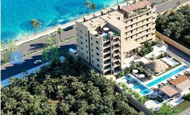 Apartamento frente al mar con rooftop y alberca privada, venta en Cozumel