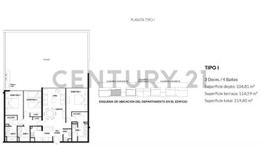 Exclusivo Departamento con terraza panorámica frente al lago