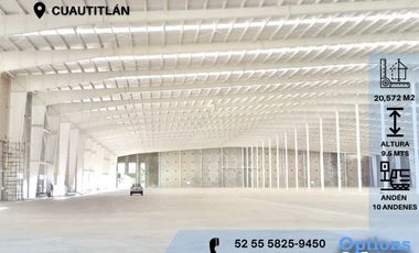 Rent of industrial warehouse in Cuautitlán area