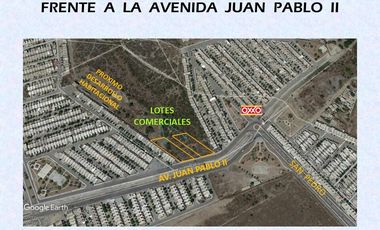 VENTA 2 LOTES COMERCIALES AV JUAN PABLO II Praderas San Fco 975 m2 ESQUINAS Esco