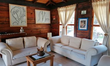 Cabaña campestre en privada arbolada
