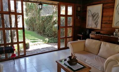 Cabaña campestre en privada arbolada