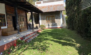 Cabaña campestre en privada arbolada