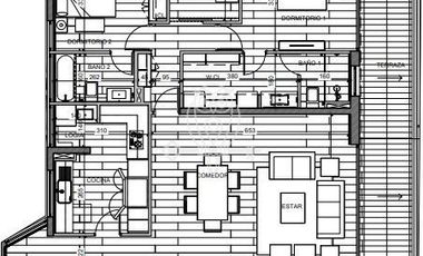 Departamento 3D/3B nuevo en Venta Vitacura. Barrio tranquilo