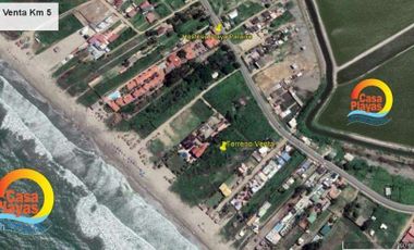 Venta de terreno frente al mar en Playas Villamil, via a Data 3.686 mts