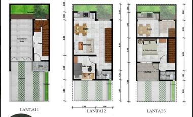 Rumah Konsep Luxury Nature Resort 3 lantai Harga 400 Jutaan