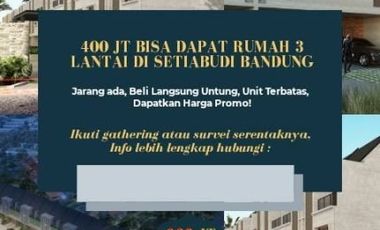 Rumah Konsep Luxury Nature Resort 3 lantai Harga 400 Jutaan