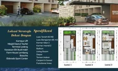 Rumah Konsep Luxury Nature Resort 3 lantai Harga 400 Jutaan