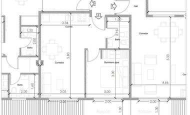 Departamento de tres amb en pozo c/ cochera - Florida Oeste