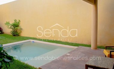 Casa de una planta totalmente equipada en venta en Taman Conkal  Merida