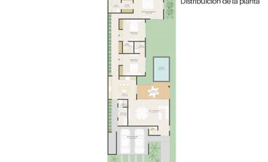 Casa de una planta totalmente equipada en venta en Taman Conkal  Merida