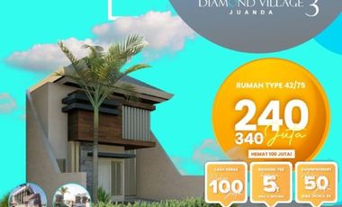 PALING UNTUNG, No. 0821-3993-----, Rumah Dijual di Sidoarjo 240 Juta, Diamond Village Juanda 3