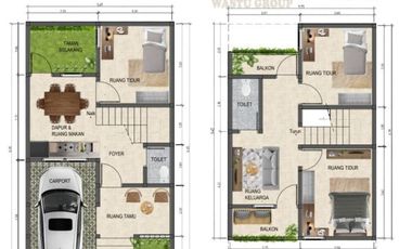 PROMO PROMO !! RUMAH 2 LANTAI PALING MURAH DI MAGELANG 100M DARI JL UTAMA