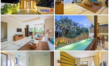 Dijual Private Villa 254/1020 STRATEGIS Full Furnished Private Pool +CCTV & Water Heater 14 M-an NEGO di Ubud, Gianyar