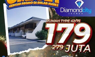 MARET MURAH! DIAMOND CITY JUANDA 1, Rumah Super Nyaman dan Lingkungan Asri Yuk Booking!