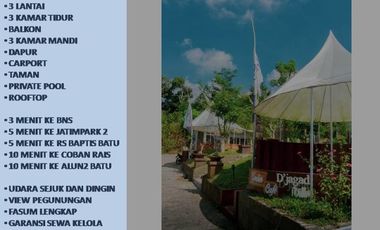 Rumah Villa Dijual Di Batu Malang Tipe 97 View Panderman