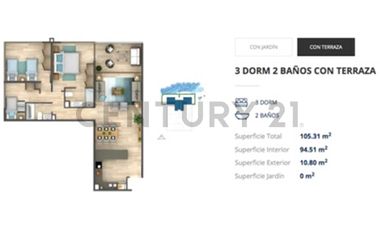 Departamentos en primera línea playa Pucón 3D 2B