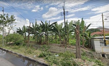 Tanah di nol jalan raya besar KRIAN luas 6750 m 2 jt/m cocok untuk gudang, pabrik, garasi, atau tempat hiburan rakyat