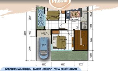 Rumah Villa Dijual Di Batu Malang Tipe 67 5 mnt ke Alun2 Batu