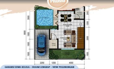 Rumah Villa Dijual Di Batu Malang Tipe 67 5 mnt ke Alun2 Batu