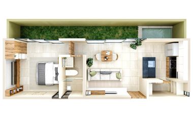 Departamento en Venta en Mérida, Miró, Temozón (Mod. Garden)