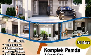 dijual hunian mewah bagus full interior lokasi komplek pemda