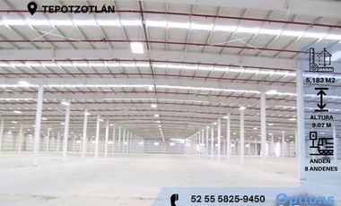 Rent great industrial warehouse in Tepotzotlán