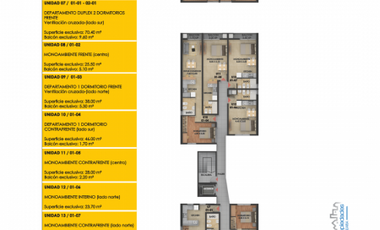 Un Dormitorio, balcon al frente  - Entrega INMEDIATA - Terraza uso comun con parrillero - Castellanos 448