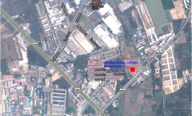 Land Ayutthaya on road frontage width 114 m near Rojana IE