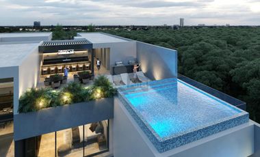 Departamento 2 recamaras, 1er Nivel, amenidades, en Montebello, Mérida.