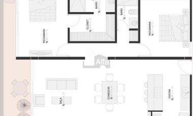 Departamento 2 recamaras, 1er Nivel, amenidades, en Montebello, Mérida.